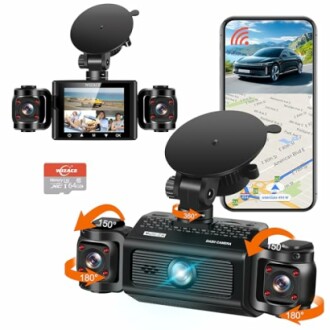 WIZACE 3 Channel Dash Cam WiFi